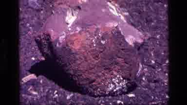 Idaho USA (1972): Black Rocks With Golden Flakes That Make A Small Cave