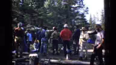 SCAPEGOAT WILDERNESS MONTANA USA .MP-1973: People Gathering Around A Campsite