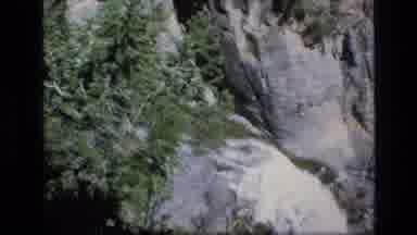 SCAPEGOAT WILDERNESS MONTANA USA .MP-1973: Large Turbulent Waterfall Down Rocky