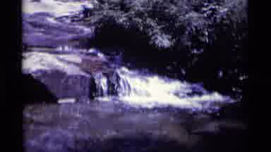 MINARET WILDERNESS CALIFORNIA USA .M-1975: A View Of A Waterfall On Rocks And A