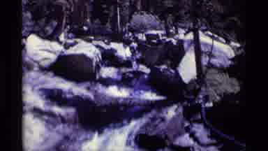 MINARET WILDERNESS CALIFORNIA USA .M-1975: A Stream Creating White Water That