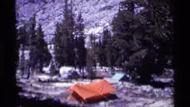 MINARET WILDERNESS CALIFORNIA USA .M-1975: Camping In The Cold Winter In The