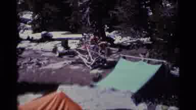 MINARET WILDERNESS CALIFORNIA USA .M-1975: People Camping Enjoying Wildlife In