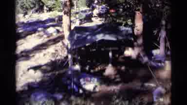 MINARET WILDERNESS CALIFORNIA USA .M-1975: Campers Explore Campsite Of Slight