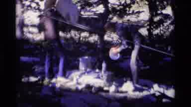 MINARET WILDERNESS CALIFORNIA USA .M-1975: Two Men Washing Pots And Pans