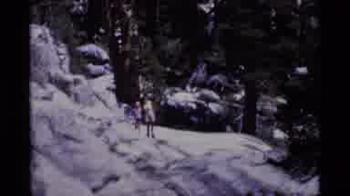 MINARET WILDERNESS CALIFORNIA USA .M-1975: Child And Adult Standing On Large