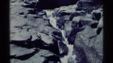 MINARET WILDERNESS CALIFORNIA USA .M-1975: A Stream Flowing Down Gray Rocks And