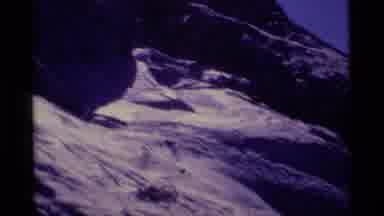 MINARET WILDERNESS CALIFORNIA USA .M-1975: Zooming In On Side Of A Mountain In