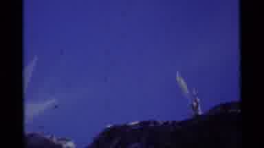 MINARET WILDERNESS CALIFORNIA USA .M-1975: People On A Snowy Mountainside