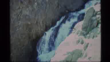 Alaska USA (1977): Viewing A Waterfall From Top To Bottom Between Two Rock