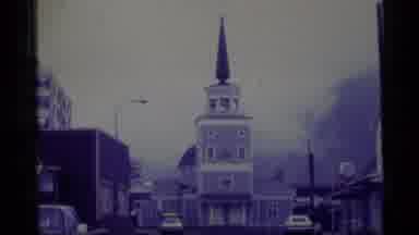 Alaska USA (1977): A View Of A Town's Buildings And Scenery