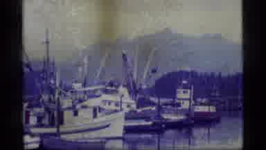 Alaska USA (1977): A View Of Many Boats Sitting At A Dock Station