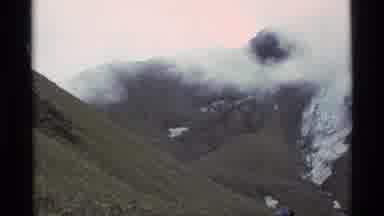 Alaska USA (1977): Foggy Mountain Side Does Not Hide The Moss That Peaks Up