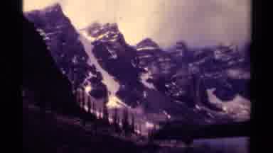 Canada (1979): Huge Mountain With Some Snow And A White Flowery Bush