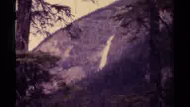 Canada (1979): Lovely And Peaceful Waterfall Nestled Between Two Trees In An