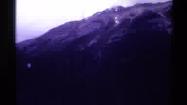 Canada (1979): Natural Snowing Night Time With Cool Moon Light Near Mountain And