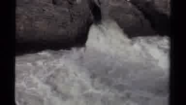 Canada (1979): Water Gushing Out Of Crevasse Between Two Rocks