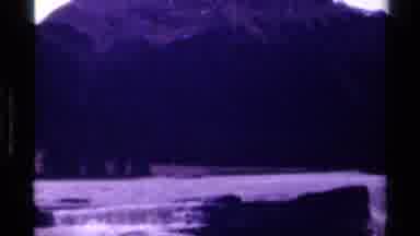 Canada (1979): Mountain And Trees In Distance River And Waterfall In Foreground