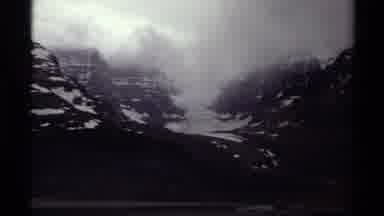 Canada (1979): Zooming In On Glacier Flowing Down A Mountain