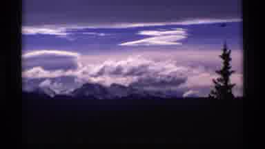 Alaska USA (1977): Mountain Range In The Morning Changes To Traveling Down A