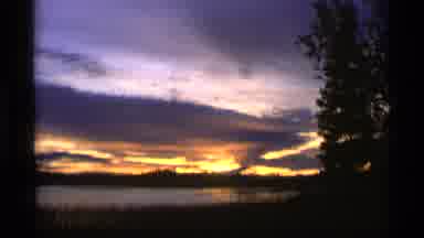 Alaska USA (1977): Sunset Over Lake With Sky Views As The Reflection Of The Sun