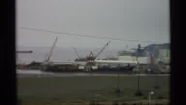 Alaska USA (1977): A Video Overlooking Some Houses The Ocean Boats And Land