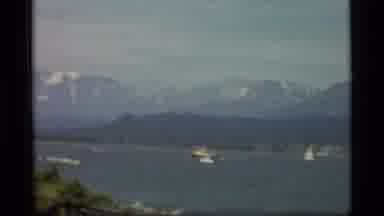 Alaska USA (1977): Sail Boats Sailing Around A River Deep In The Mountains