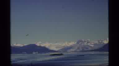 Alaska USA (1977): Mountain View Water Green Pasture Rocks
