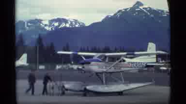 Alaska USA (1977): A Fast Forward Video Of Two People Walking By Planeload One