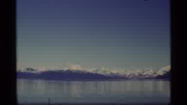 Alaska USA (1977): A View Of White Mountains In A Ocean View