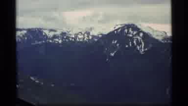 Glacier Bay Alaska USA (1977): Foster And Snow Tip Covered Mountain Range Aerial