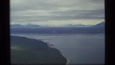 Glacier Bay Alaska USA (1977): Under The Overcast Sky Lies The Sea Coast Calmly