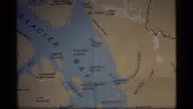 Glacier Bay Alaska USA (1977): A Map That Was Folded Up Showing The Area Of