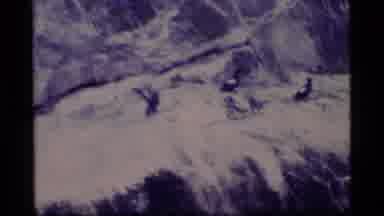 Glacier Bay Alaska USA (1977): Ducks Flying From An Ice Covered Cove Over The Vast
