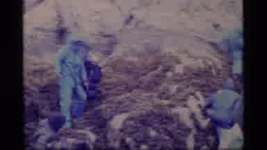 Glacier Bay Alaska USA (1977): Group Of People Exiting A Boat To Climb Up The Rock