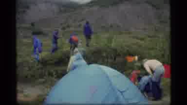 Glacier Bay Alaska USA (1977): People Enjoying Wildlife Camping Walking To The Top
