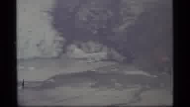 Glacier Bay Alaska USA (1977): Mountain View Looking At Boat In Water
