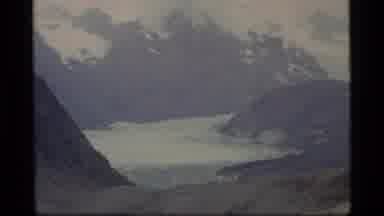 Glacier Bay Alaska USA (1977): An Empty Mountain Scene With Snow On The Peaks And