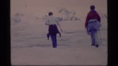 Glacier Bay Alaska USA (1977): Explorers Seen Walking On Grounds Near Mountainous