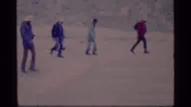 Glacier Bay Alaska USA (1977): A Group Of Hikers Playing And Interacting In The