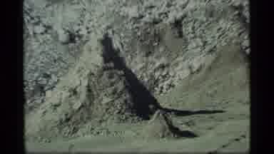Glacier Bay Alaska USA (1977): Man With Backpack Walking In A Barren Landscape