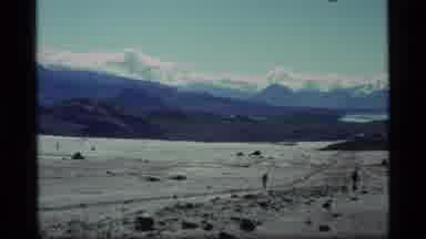 Glacier Bay Alaska USA (1977): Two Men Walking In The Mountains Where There Is
