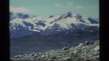 Glacier Bay Alaska USA (1977): Dry Snow Capped Mountain Terrain With Boulders And