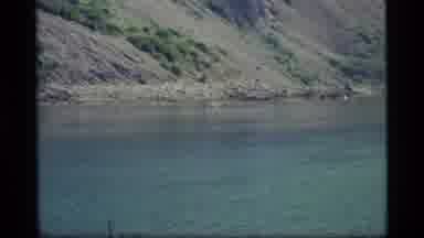 Glacier Bay Alaska USA (1977): A View Of Mountain Peaks Surrounded By The Ocean