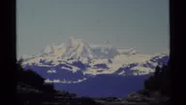 Glacier Bay Alaska USA (1977): Gloomy Cloudy Lake Surrounded By Tall White Snow