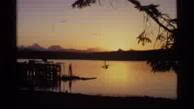 Glacier Bay Alaska USA (1977): Watching A Peaceful Sunset At The Lake With
