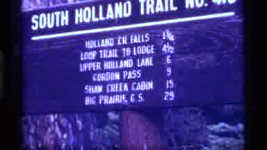 Sapphire Lake Montana USA (1977): Sign Post With Different Areas Of A Walkable