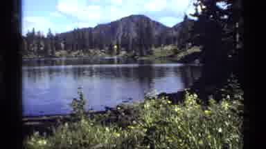 Sapphire Lake Montana USA (1977): Sparkling Lake With Mountain In The Background