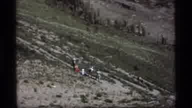 Sapphire Lake Montana USA (1977): A Group Of Hikers Walking Up And Down High