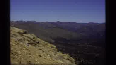 Sapphire Lake Montana USA (1977): A View Of A Dry Rocky Area Surrounded By Heat